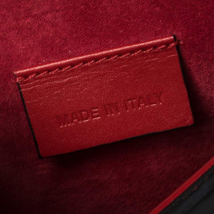 Pre Owned Alexander McQueen Red Leather Mini Heroine Bag