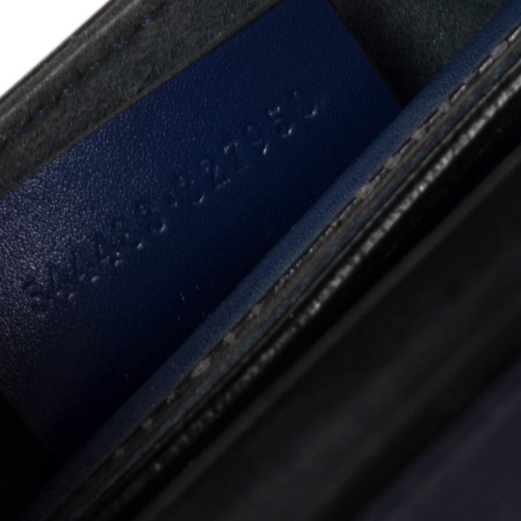 Pre Owned Alexander McQueen Blue Leather Mini Heroine Bag