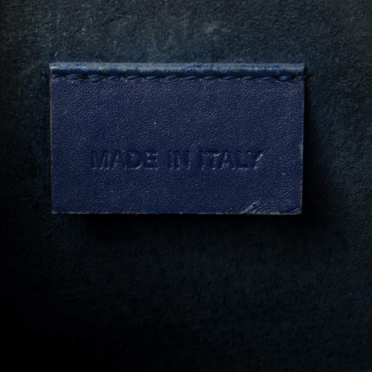 Pre Owned Alexander McQueen Blue Leather Mini Heroine Bag