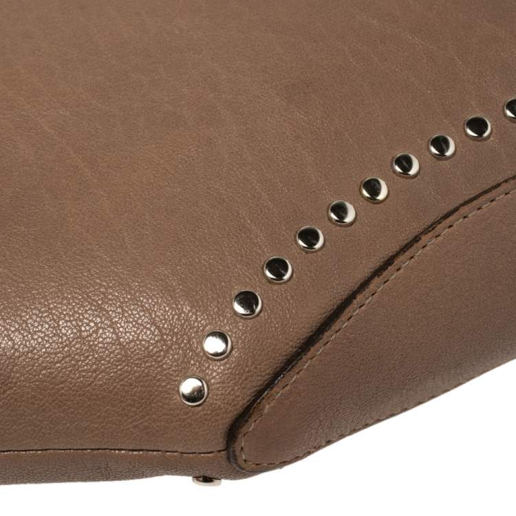 Pre Owned Alexander McQueen Beige Leather Medium Faithful De Manta Clutch