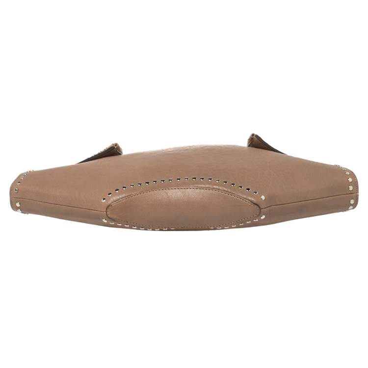 Pre Owned Alexander McQueen Beige Leather Medium Faithful De Manta Clutch