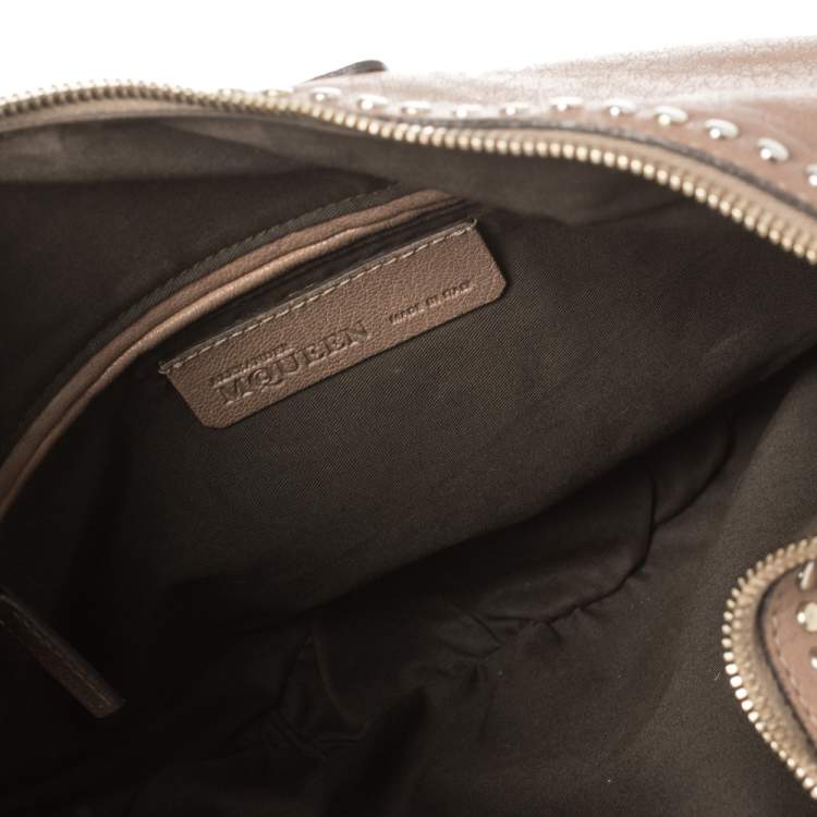 Pre Owned Alexander McQueen Beige Leather Medium Faithful De Manta Clutch
