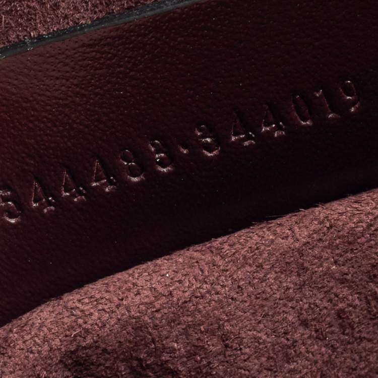 Pre Owned Alexander McQueen Burgundy Leather Mini Heroine Chain Crossbody Bag