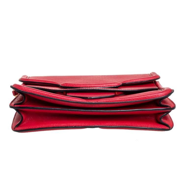 Pre Owned Alexander McQueen Red Leather Heroine Shoulder Bag