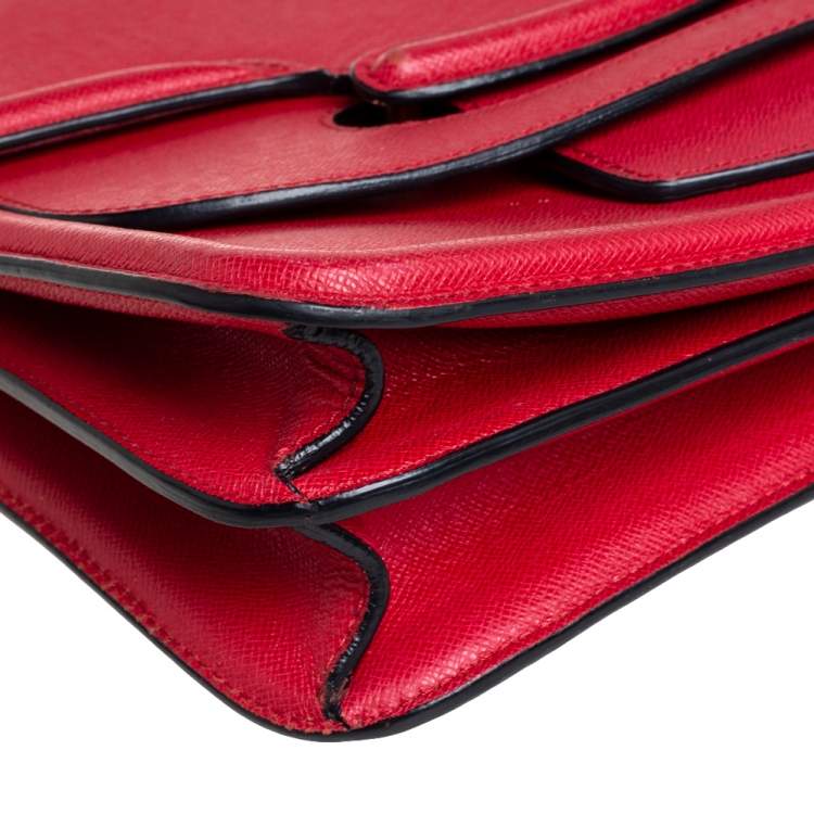 Pre Owned Alexander McQueen Red Leather Heroine Shoulder Bag
