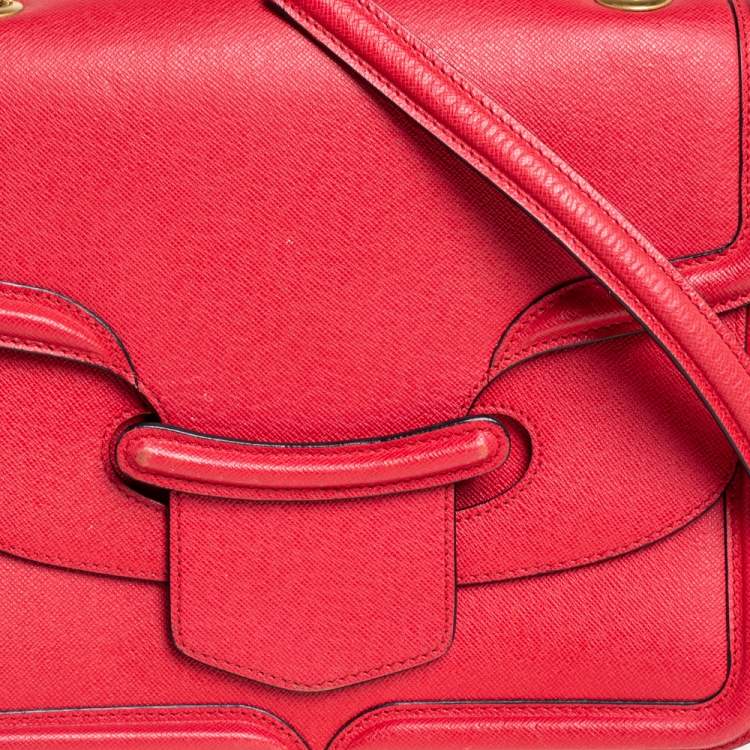Pre Owned Alexander McQueen Red Leather Heroine Shoulder Bag