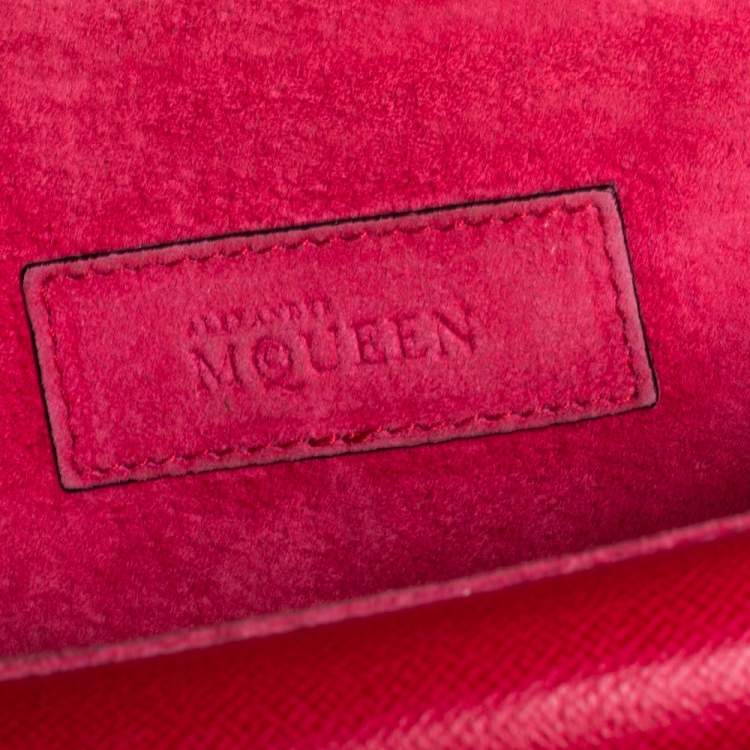 Pre Owned Alexander McQueen Red Leather Heroine Shoulder Bag