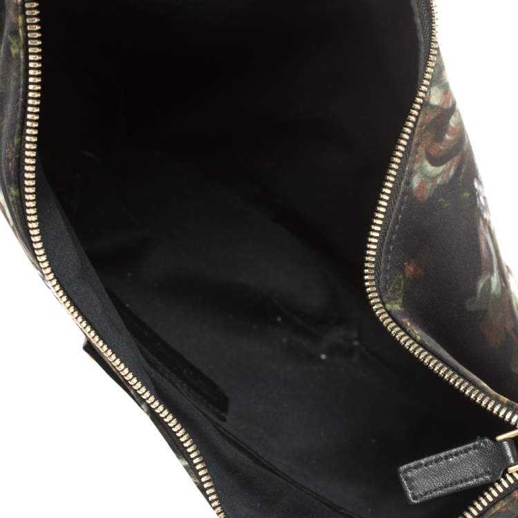 Pre Owned Alexander McQueen Multicolor Floral Print Satin Medium De Manta Clutch