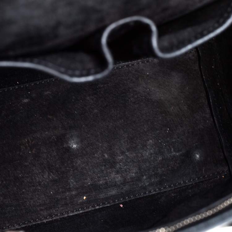 Pre Owned Alexander McQueen Black/Green Leather Small Heroine Satchel