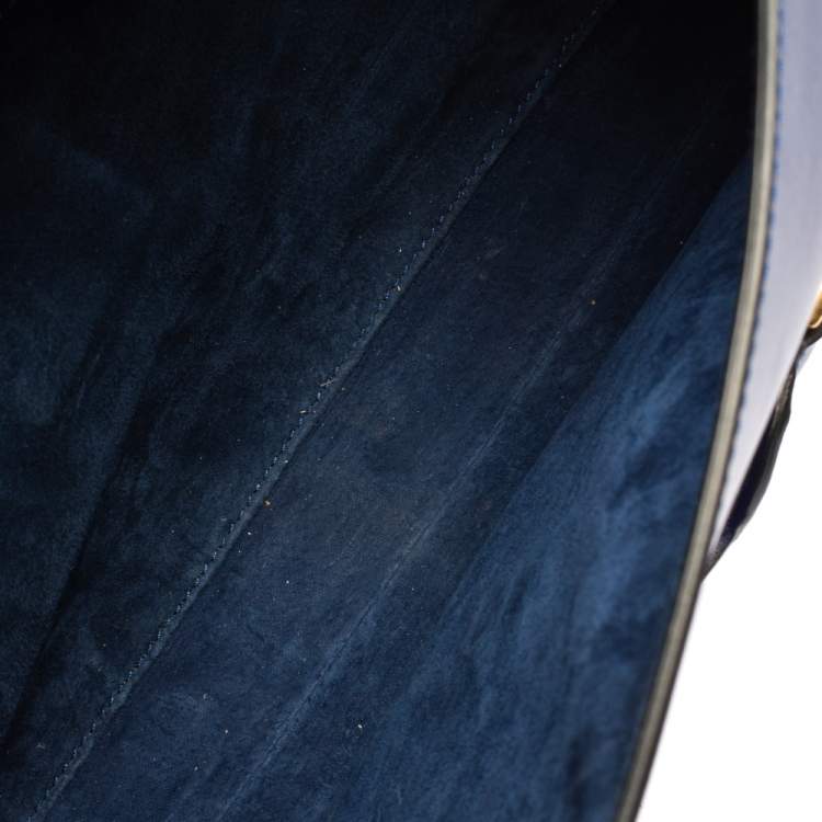Pre Owned Alexander McQueen Blue Leather Heroine Clutch