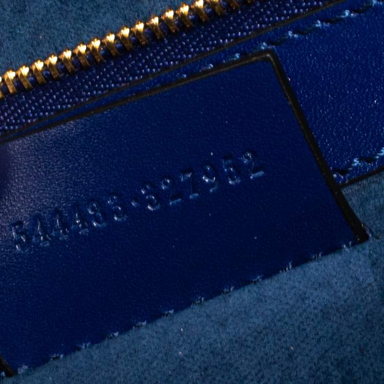 Pre Owned Alexander McQueen Blue Leather Heroine Clutch