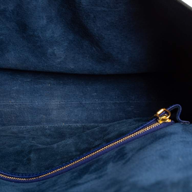 Pre Owned Alexander McQueen Blue Leather Heroine Clutch