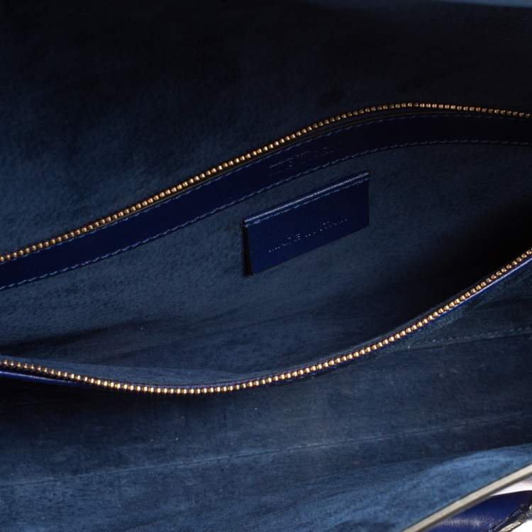 Pre Owned Alexander McQueen Blue Leather Heroine Clutch