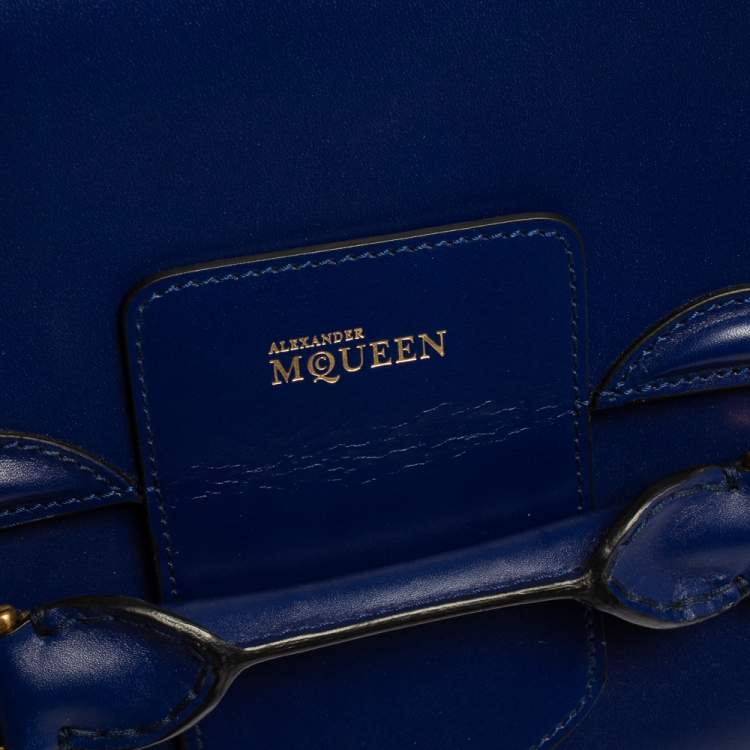 Pre Owned Alexander McQueen Blue Leather Heroine Clutch