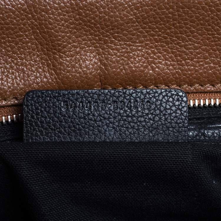 مملوكة مسبقًا Alexander McQueen Brown/Black Leather Skull Padlock Satchel