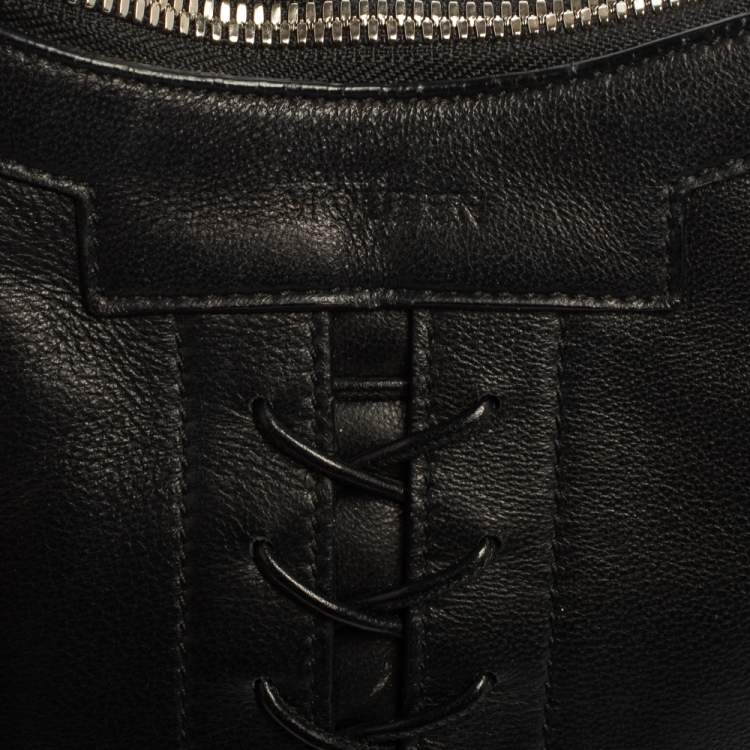 Pre Owned Alexander McQueen Black Leather Medium De Manta Clutch