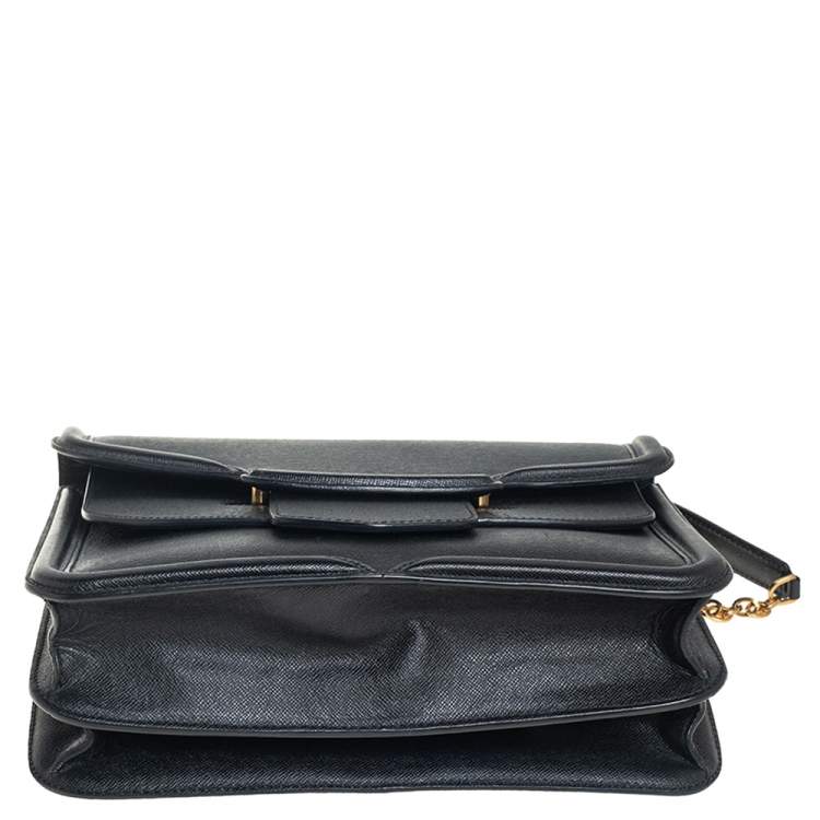 مملوكة مسبقًا Alexander McQueen Black Leather Heroine Chain Shoulder Bag