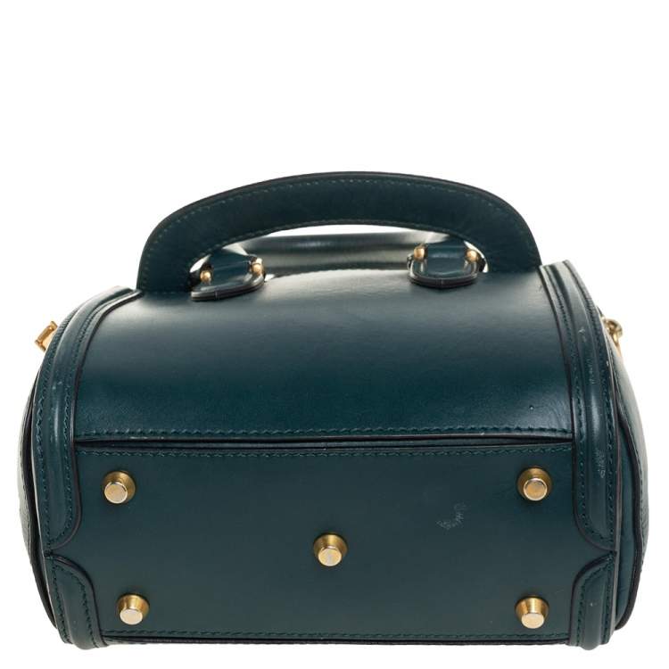 Pre Owned Alexander McQueen Green Leather Mini Heroine Bag