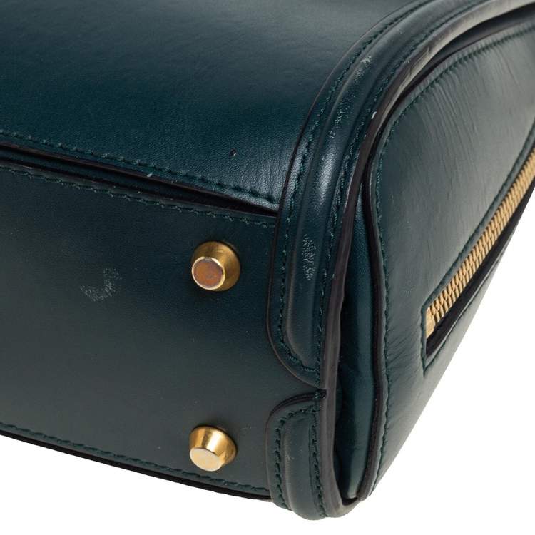 Pre Owned Alexander McQueen Green Leather Mini Heroine Bag