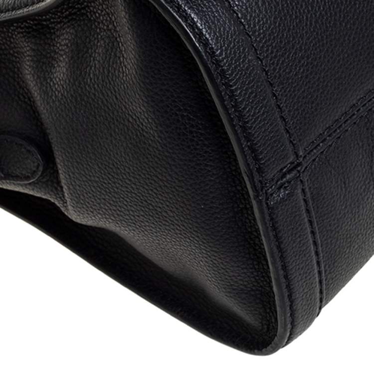 Pre Owned Alexander McQueen Black Leather Skull Padlock Satchel