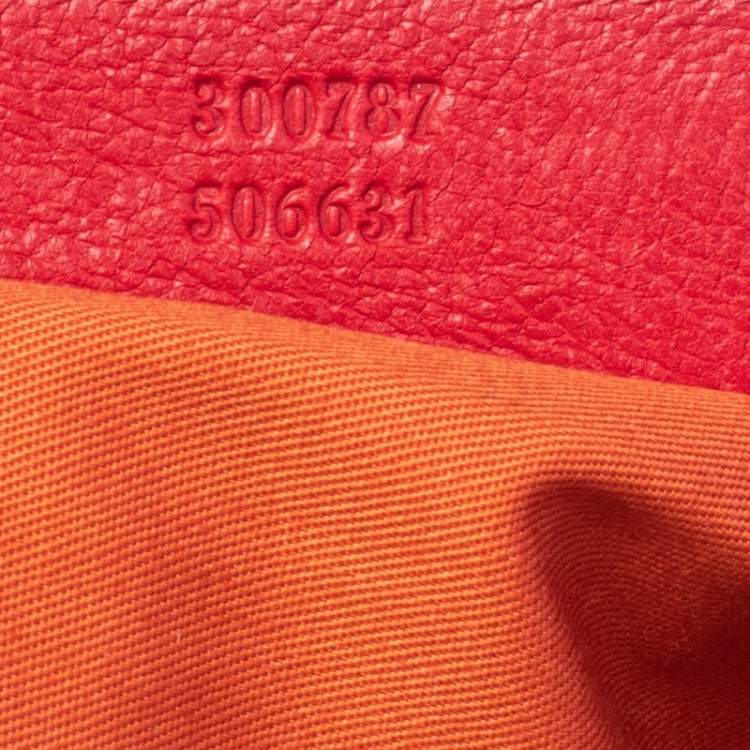 Pre Owned Alexander McQueen Orange/Red Leather Medium De Manta Clutch