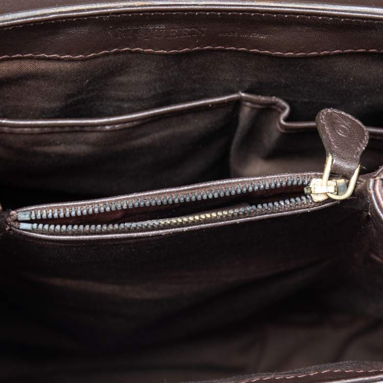 Pre Owned  Alexander McQueen Multicolor Leather Top Handle Flap Bag