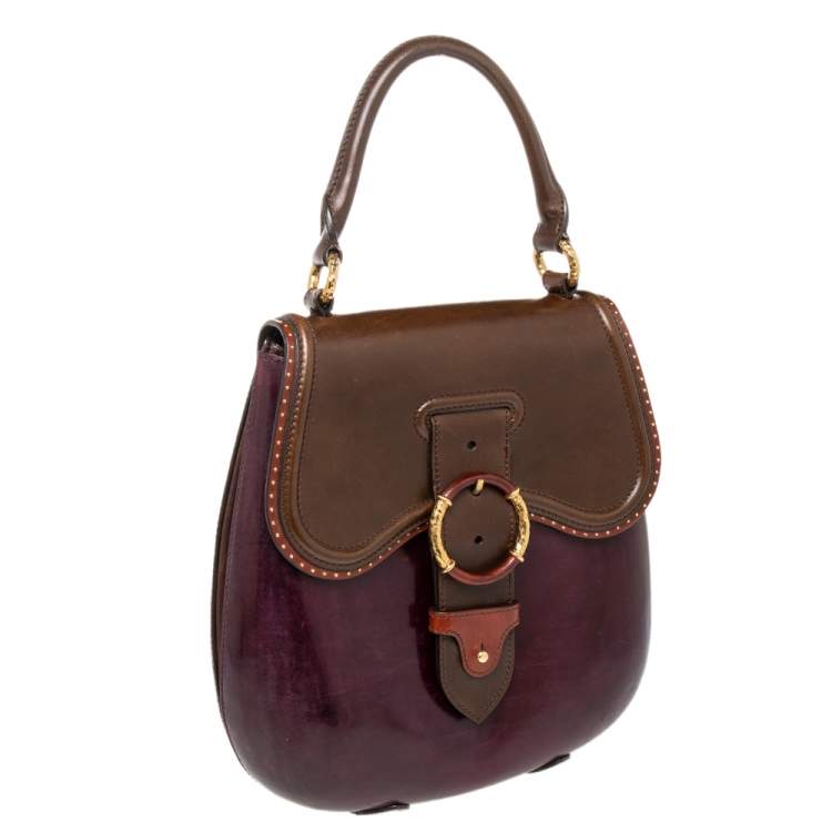 Pre Owned  Alexander McQueen Multicolor Leather Top Handle Flap Bag