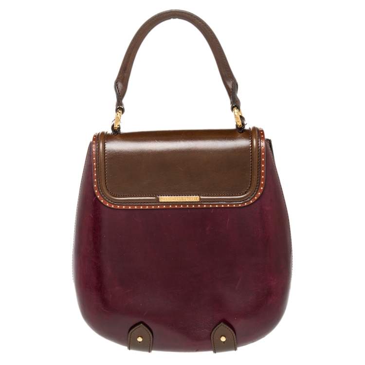 Pre Owned  Alexander McQueen Multicolor Leather Top Handle Flap Bag
