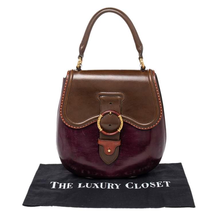 Pre Owned  Alexander McQueen Multicolor Leather Top Handle Flap Bag