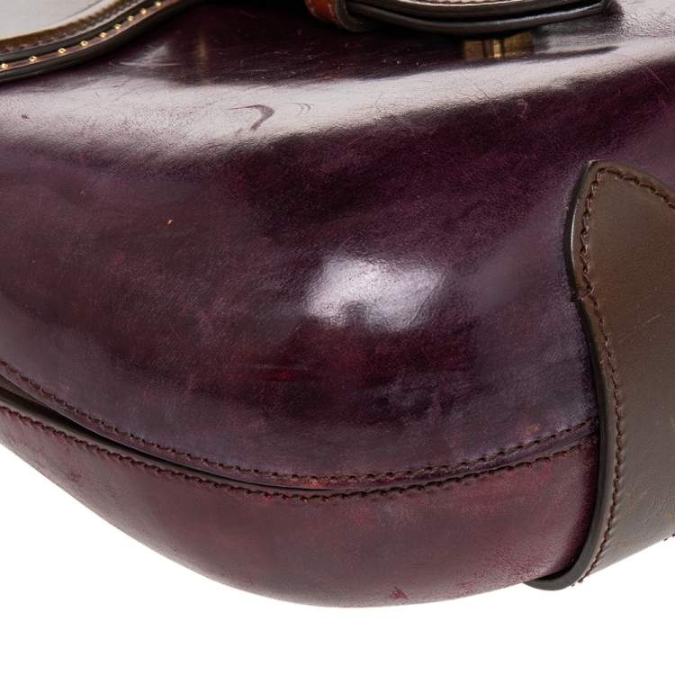 Pre Owned  Alexander McQueen Multicolor Leather Top Handle Flap Bag