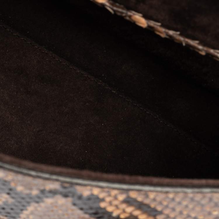Pre Owned Alexander McQueen Multicolor Python Mini Heroine Bag
