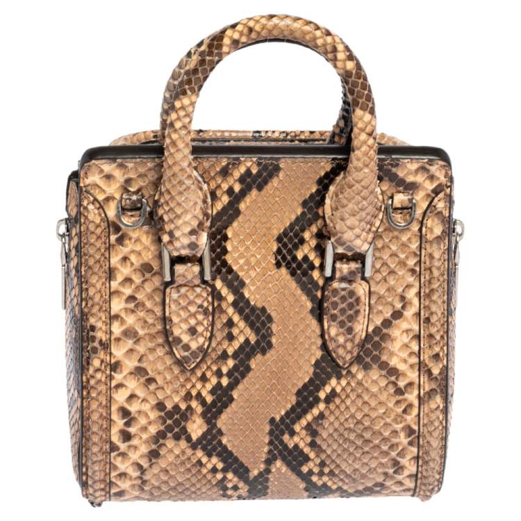 Pre Owned Alexander McQueen Multicolor Python Mini Heroine Bag