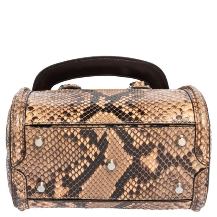 Pre Owned Alexander McQueen Multicolor Python Mini Heroine Bag