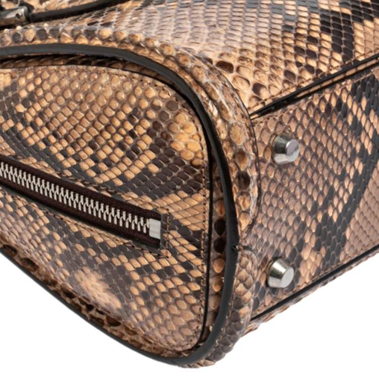 Pre Owned Alexander McQueen Multicolor Python Mini Heroine Bag