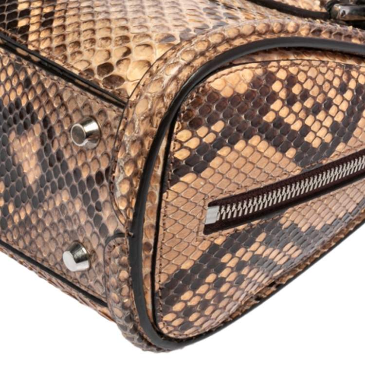 Pre Owned Alexander McQueen Multicolor Python Mini Heroine Bag