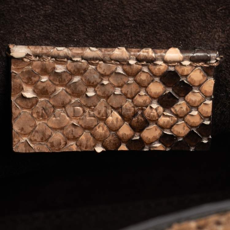 Pre Owned Alexander McQueen Multicolor Python Mini Heroine Bag