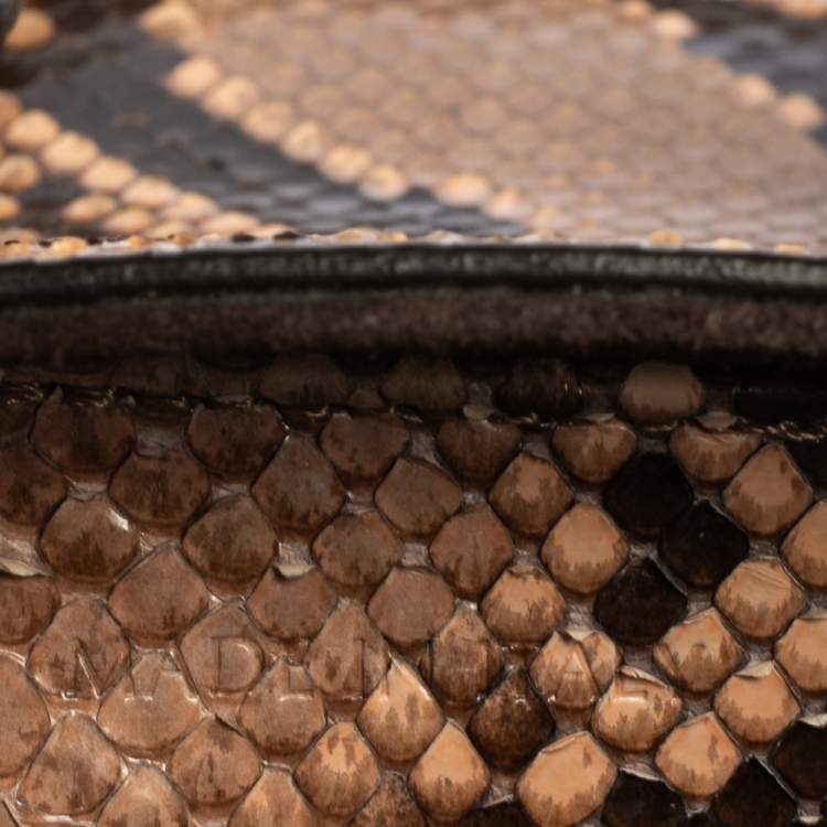 Pre Owned Alexander McQueen Multicolor Python Mini Heroine Bag