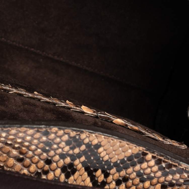 Pre Owned Alexander McQueen Multicolor Python Mini Heroine Bag