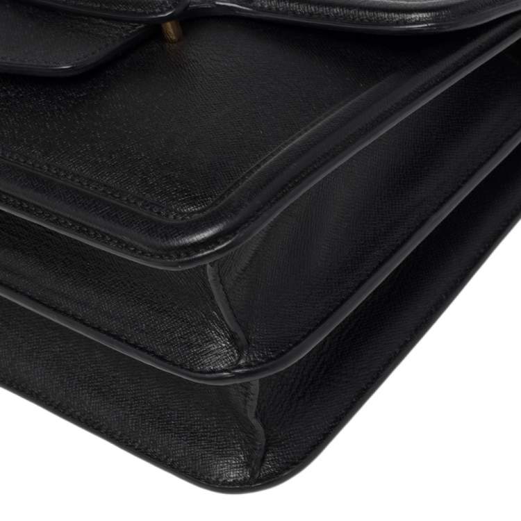 Pre Owned Alexander McQueen Black Leather Heroine Shoulder Bag