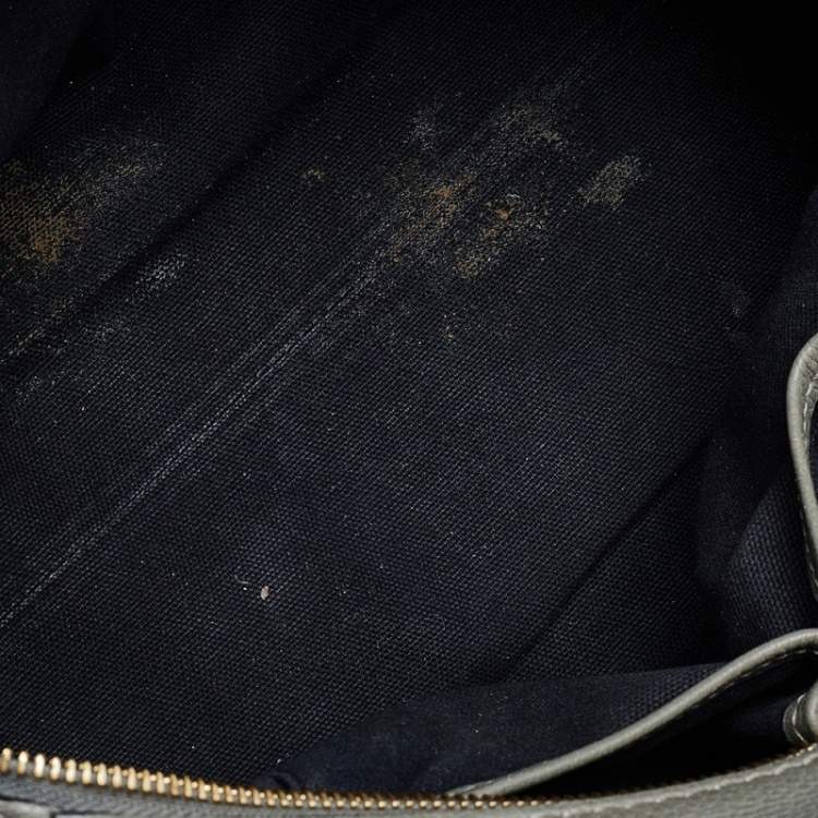 مملوكة مسبقًا Alexander McQueen Grey Leather Skull Padlock Tote