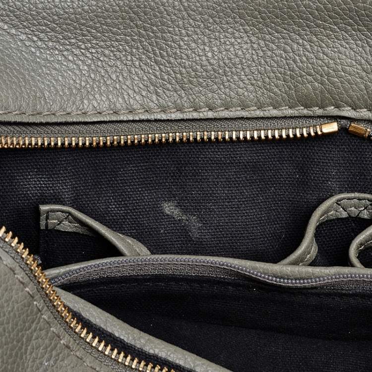 مملوكة مسبقًا Alexander McQueen Grey Leather Skull Padlock Tote