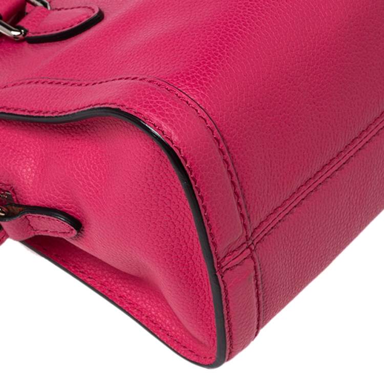 مملوكة مسبقًا Alexander McQueen Pink Leather Mini Skull Padlock Zip Tote