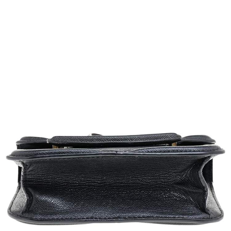 Pre Owned Alexander McQueen Black Leather Mini Heroine Crossbody Bag