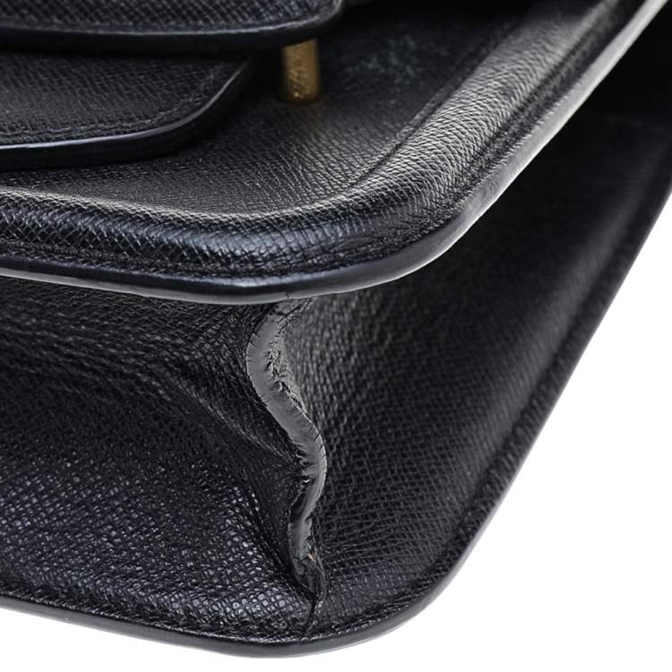 Pre Owned Alexander McQueen Black Leather Mini Heroine Crossbody Bag