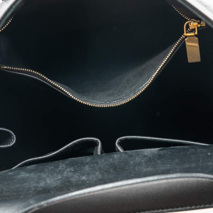 Pre Owned Alexander McQueen Black Leather Medium Heroine Tote
