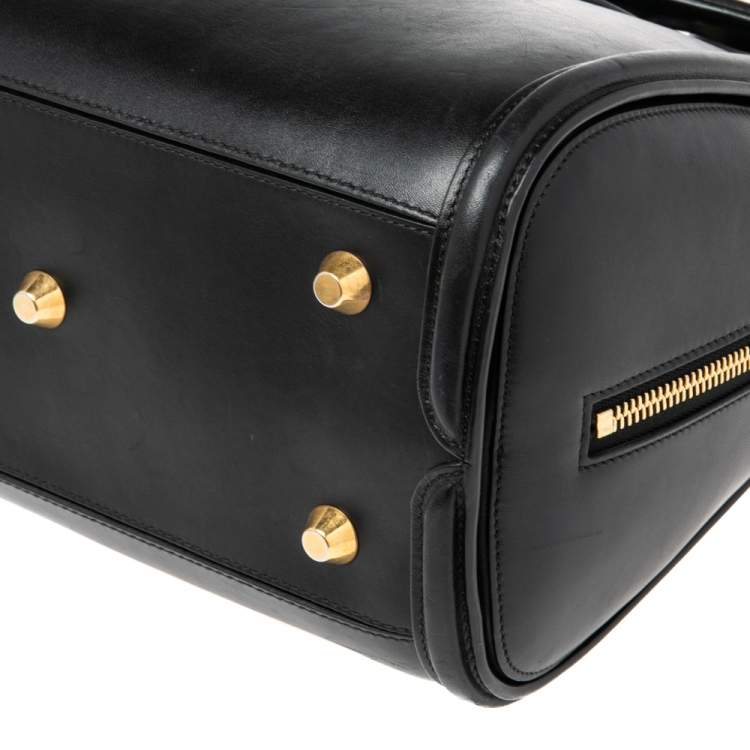 Pre Owned Alexander McQueen Black Leather Medium Heroine Tote
