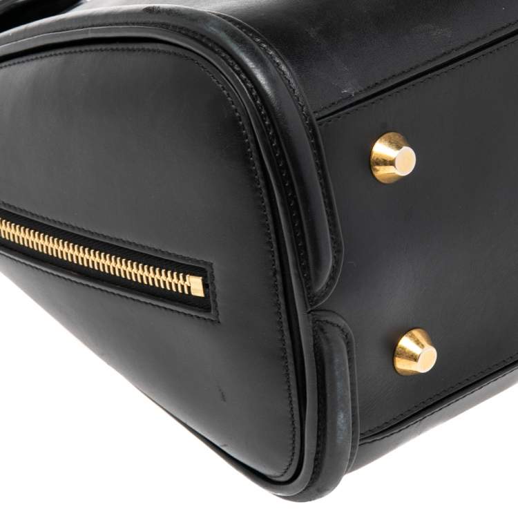 Pre Owned Alexander McQueen Black Leather Medium Heroine Tote