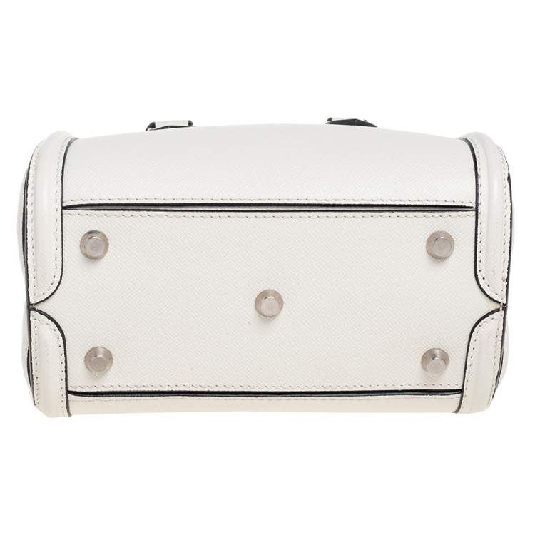 Pre Owned Alexander McQueen White Leather Mini Heroine Bag