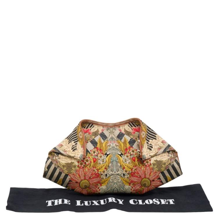 Pre Owned Alexander McQueen Multicolor Printed Fabric De Manta Clutch