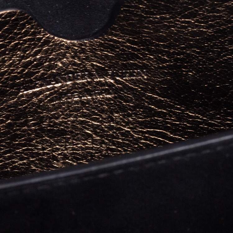Pre Owned Alexander McQueen Gold Leather Box 19 Shoulder Bag